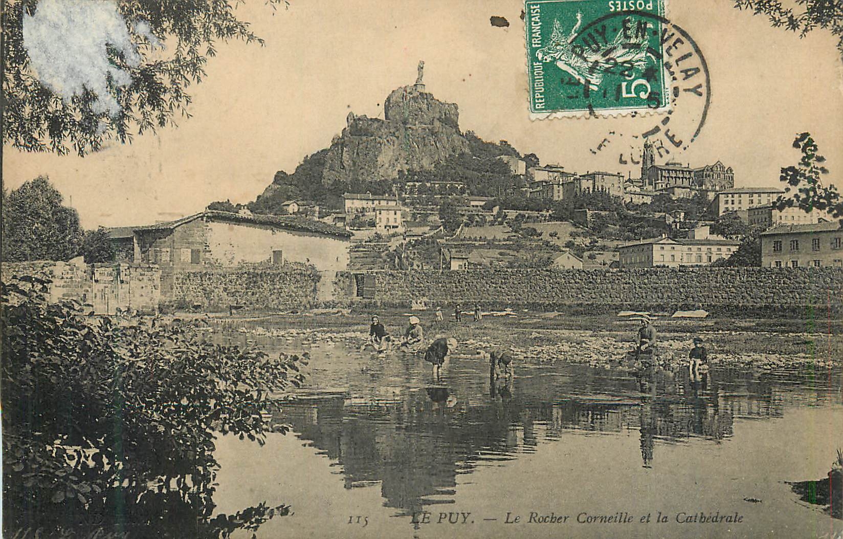 Le Puy — Le Rocher Corneille et la Cathédrale — Éditeur non identifié, n° 175