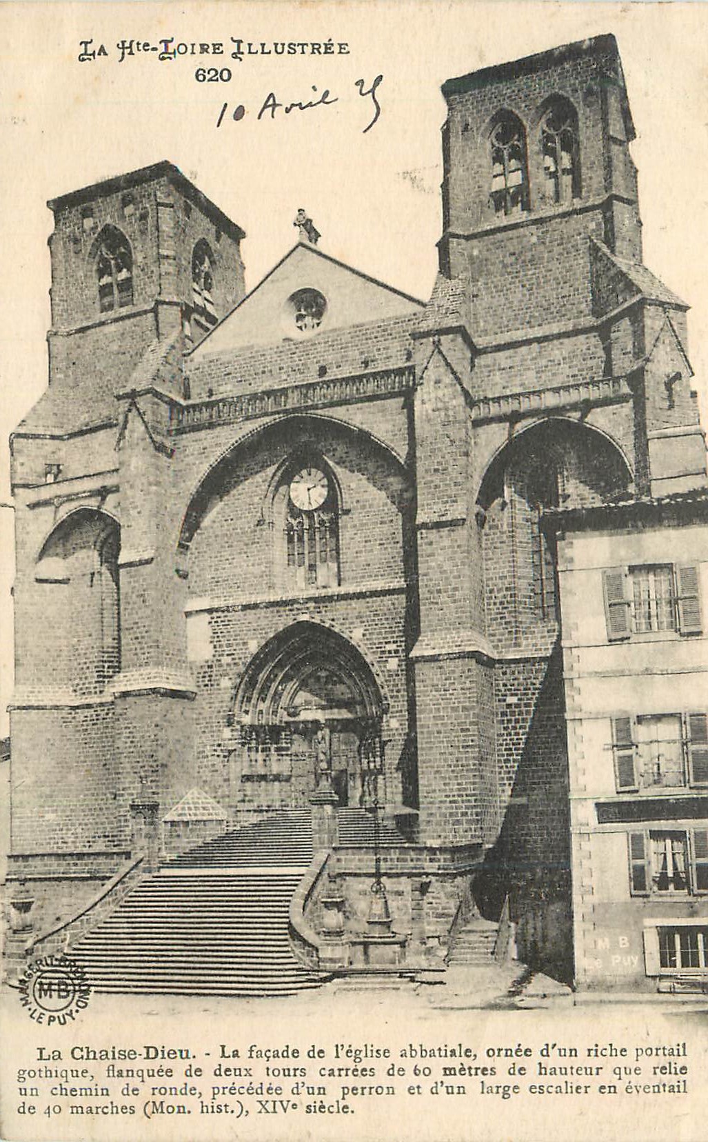 La Chaise-Dieu — Église abbatiale gothique — Éditions Marguerite Brépond, Le Puy