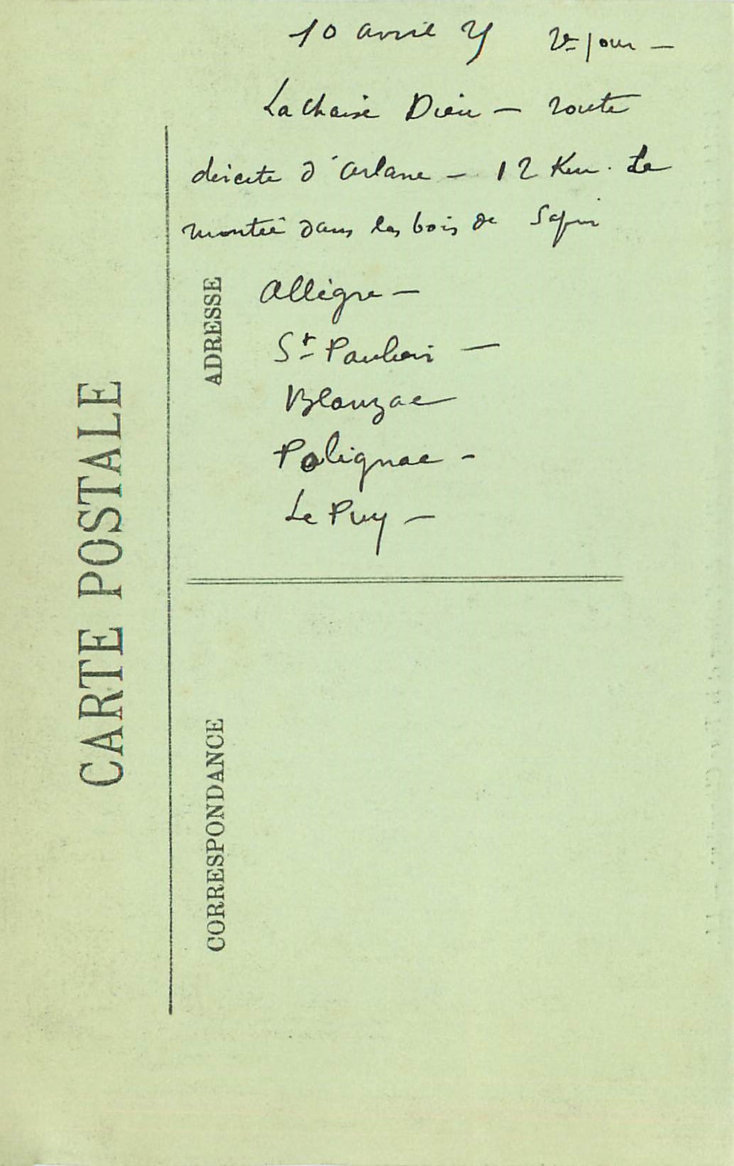 Église de La Chaise-Dieu — L'Abside de l'Abbaye et la Tour Clémentine — LL. — Verso
