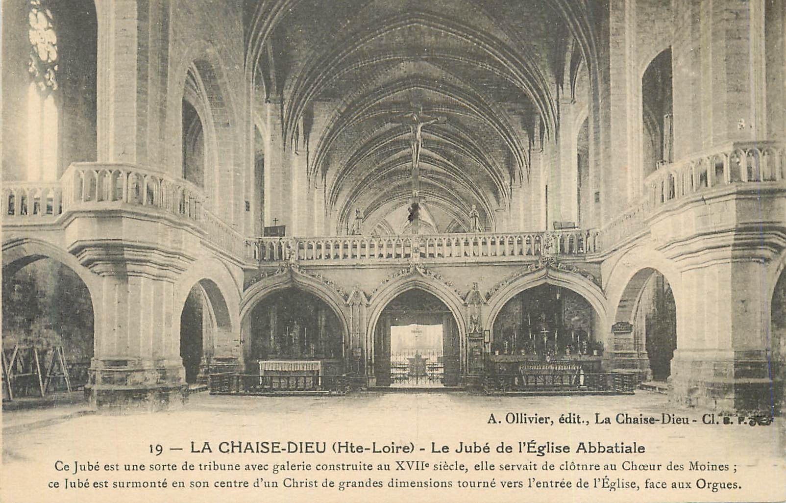 La Chaise-Dieu (Hte-Loire) — Le Jubé de l'Église Abbatiale — A. Ollivier, édit.