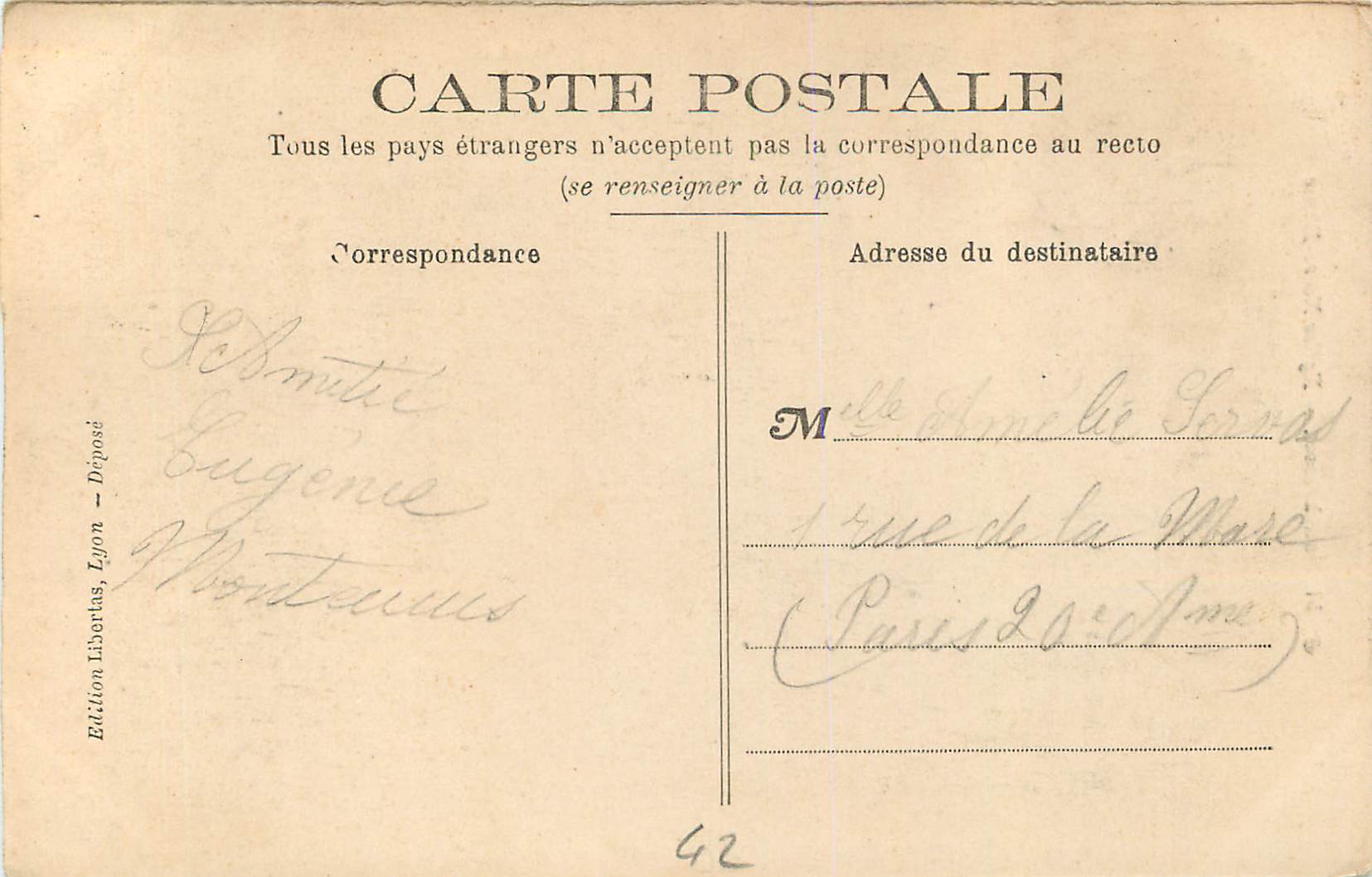 CPA Montbrison Eglise Notre Dame — Rückseite