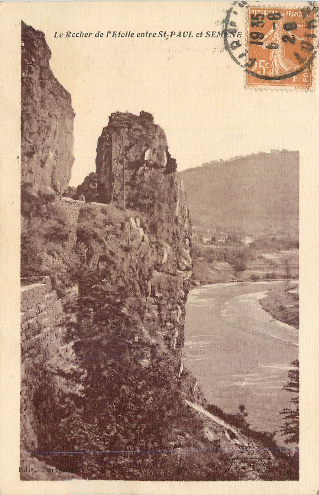 CPA le Rocher de l'Etoile entre St Paul et Semene