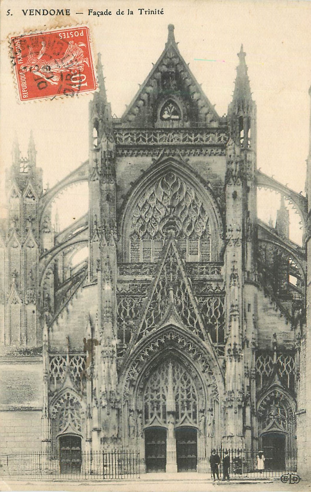 VENDOME — Façade de la Trinité — Éditeur E.D. (n°5)
