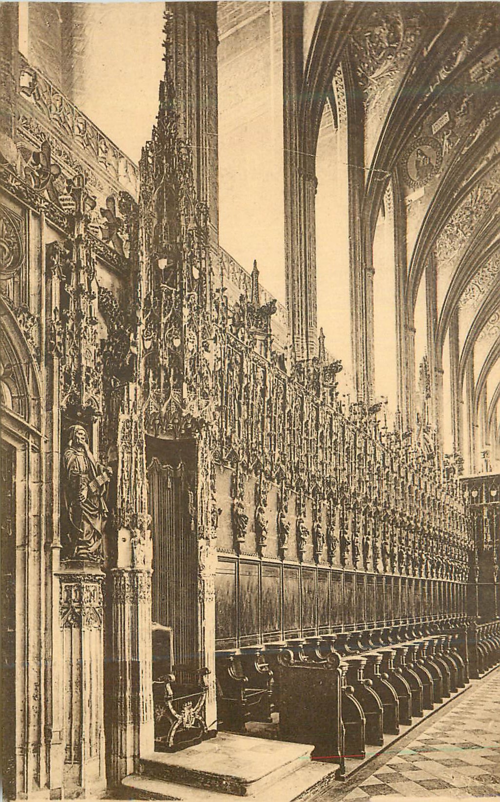 CPA Cathedrale Sainte Cecile les Stalles du Choeur XVe s