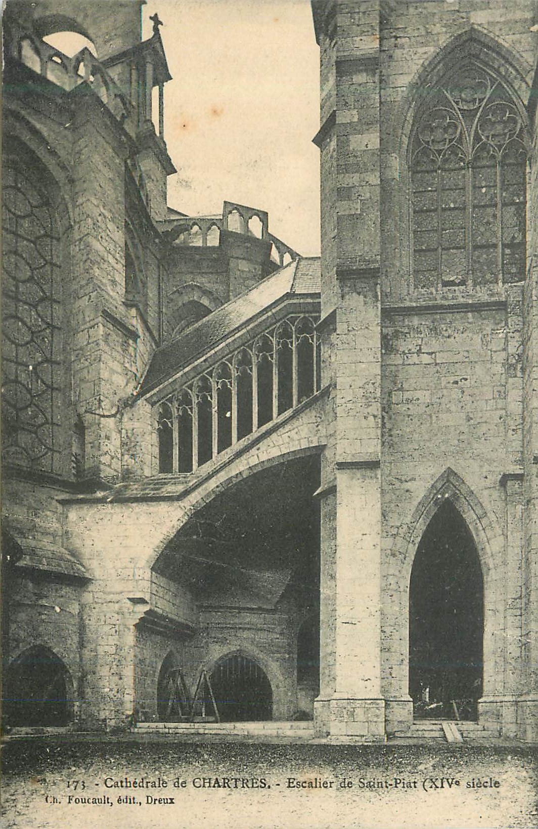 CPA Cathedrale de Chartres Escalier de saint Piar (XVIs siecle)