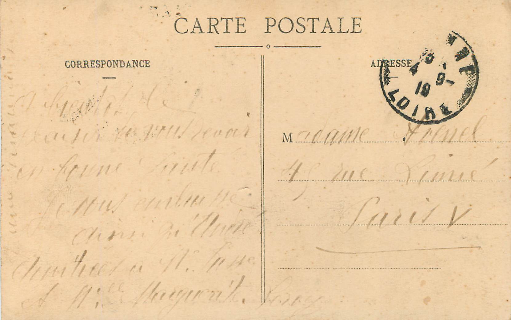 CPA Villerest pres Roanne Chemin de balage et la Loire — Back
