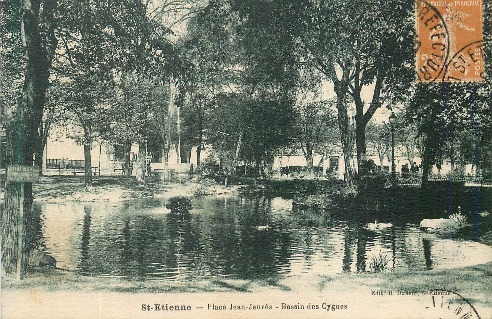 CPA Etienne Place Jean Jaures Bassin des Cygnes
