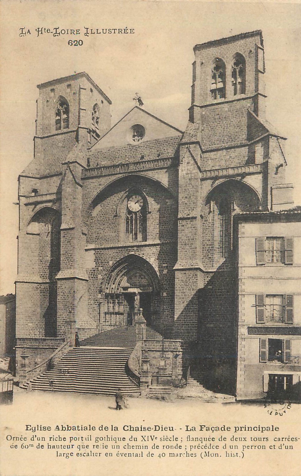 Église Abbatiale de la Chaise-Dieu — Façade principale — La Vie Illustrée n°620