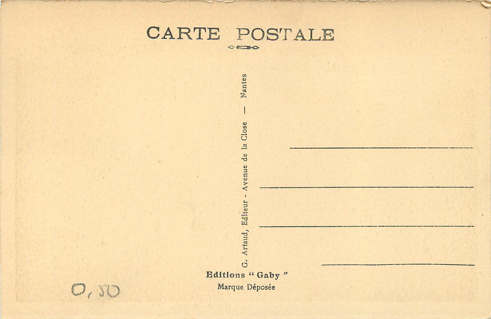 CPA CLisson (Loire Inf) la Prison des Hommes (XV e siecle) — Rückseite