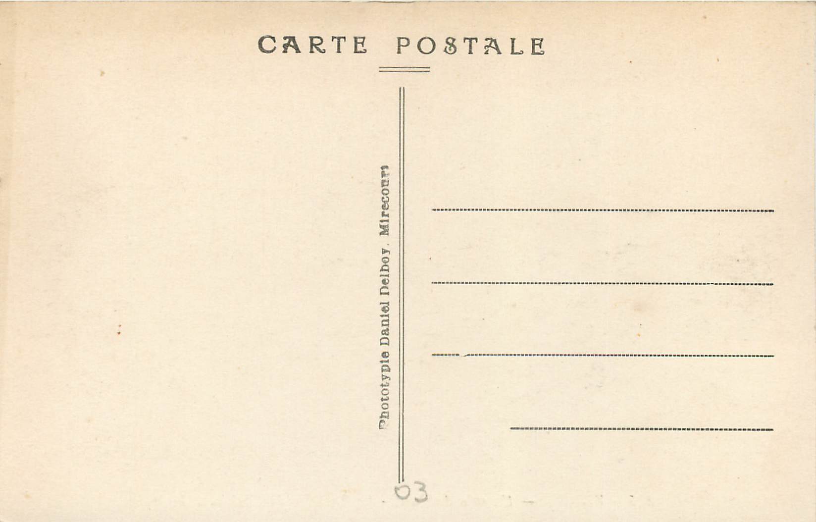 CPA Vittel un Coin du Parc le Parterre du Casino — Verso