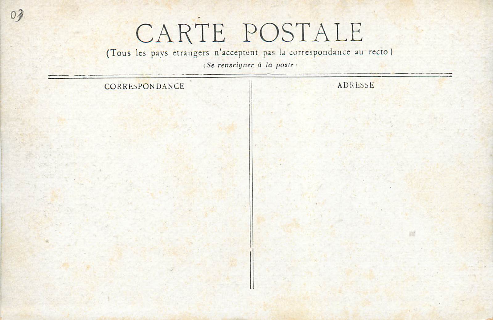 CPA Environs de Vichy Chateau de Randan — Rückseite