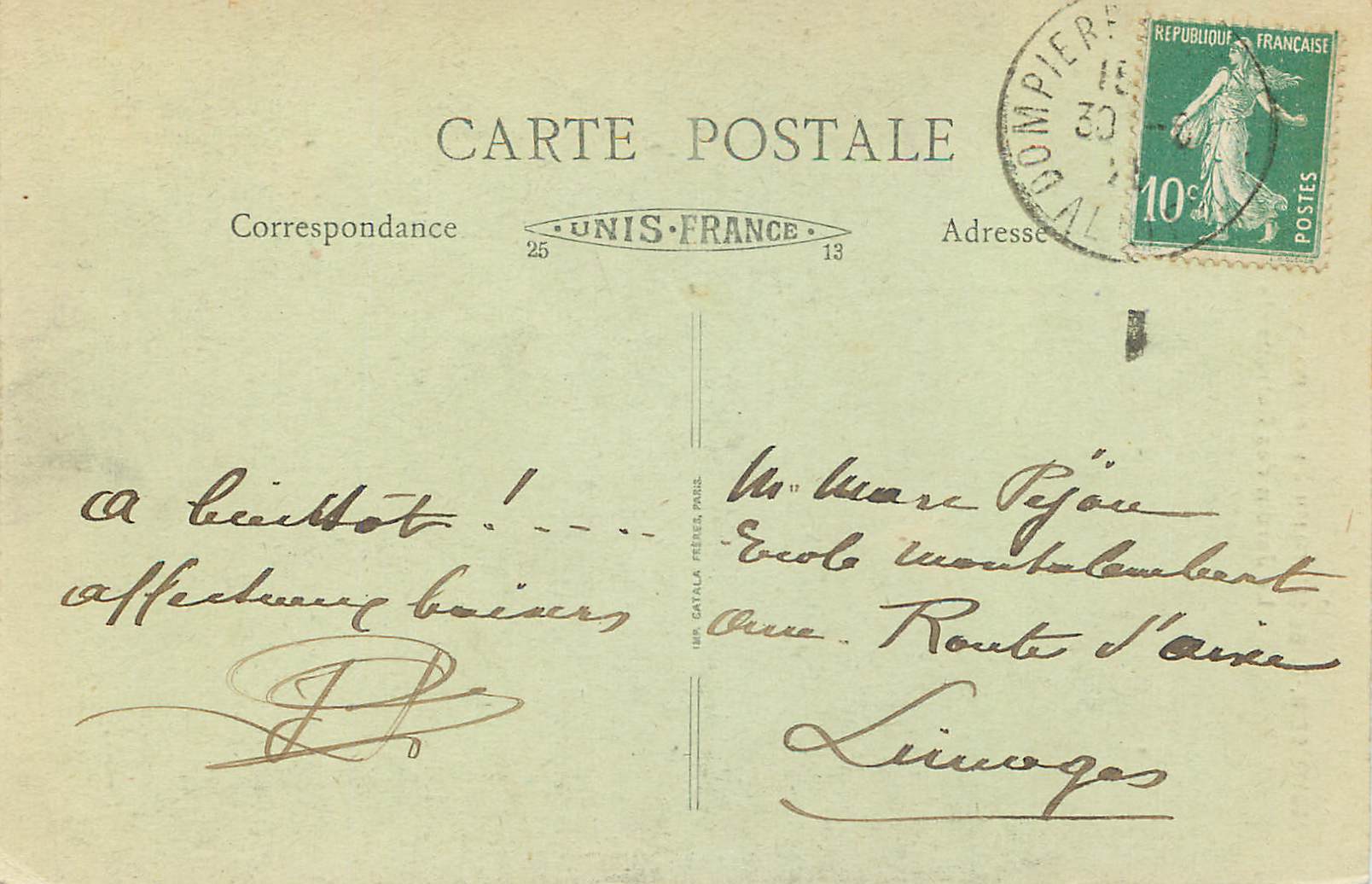 CPA Abbaye de ND de Saint Lieu Set Fons le Jardin des Retraitants — Rückseite