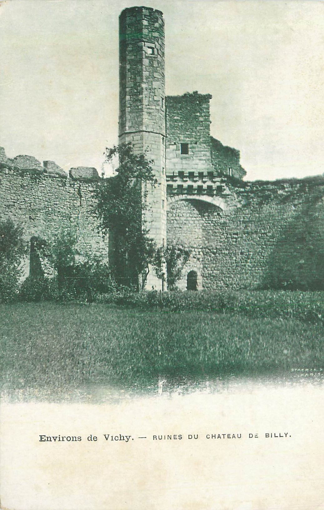 CPA Environs de Vichy Ruines du Chateau de Billy