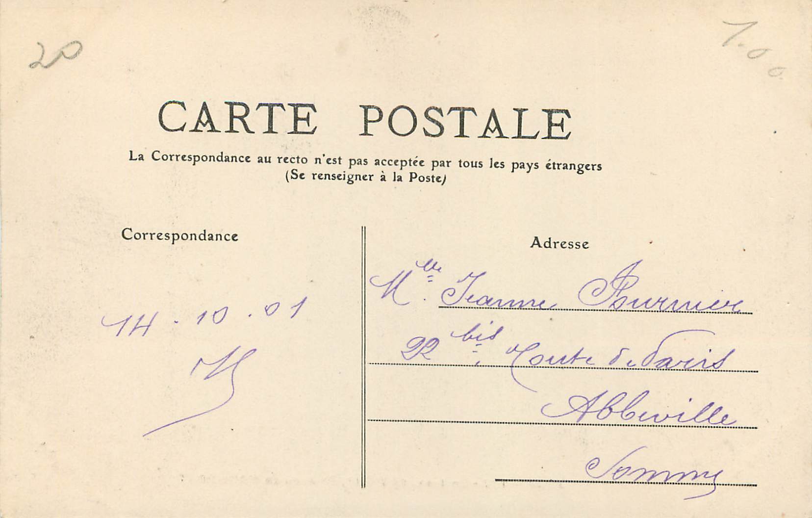 CPA Alliee Environs de Vichy Chateau de Maulmont — Verso