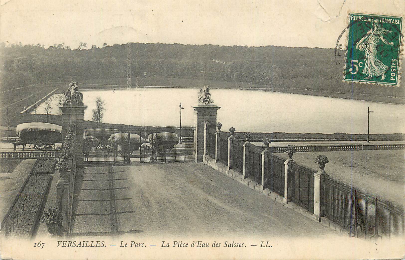 CPA Versailles le Parc la Pieces d'Eau des Suisses (animee)