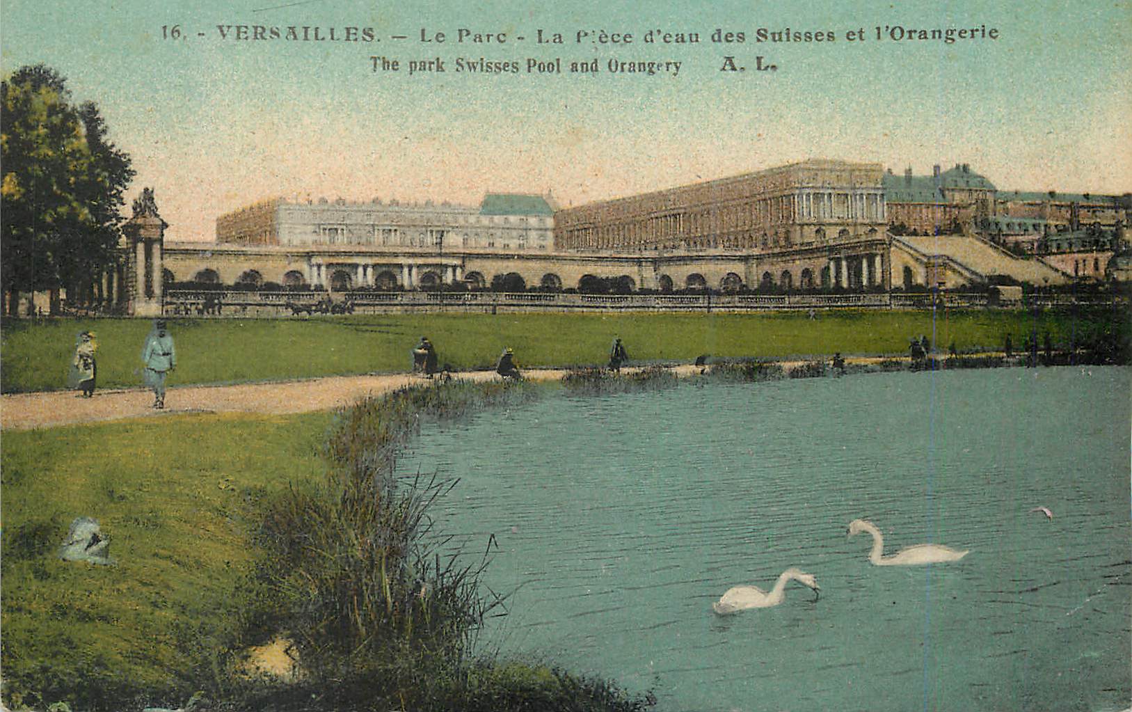 CPA Versailles le Parc la Pieces d'Eau des Suisses et l'Orangerie