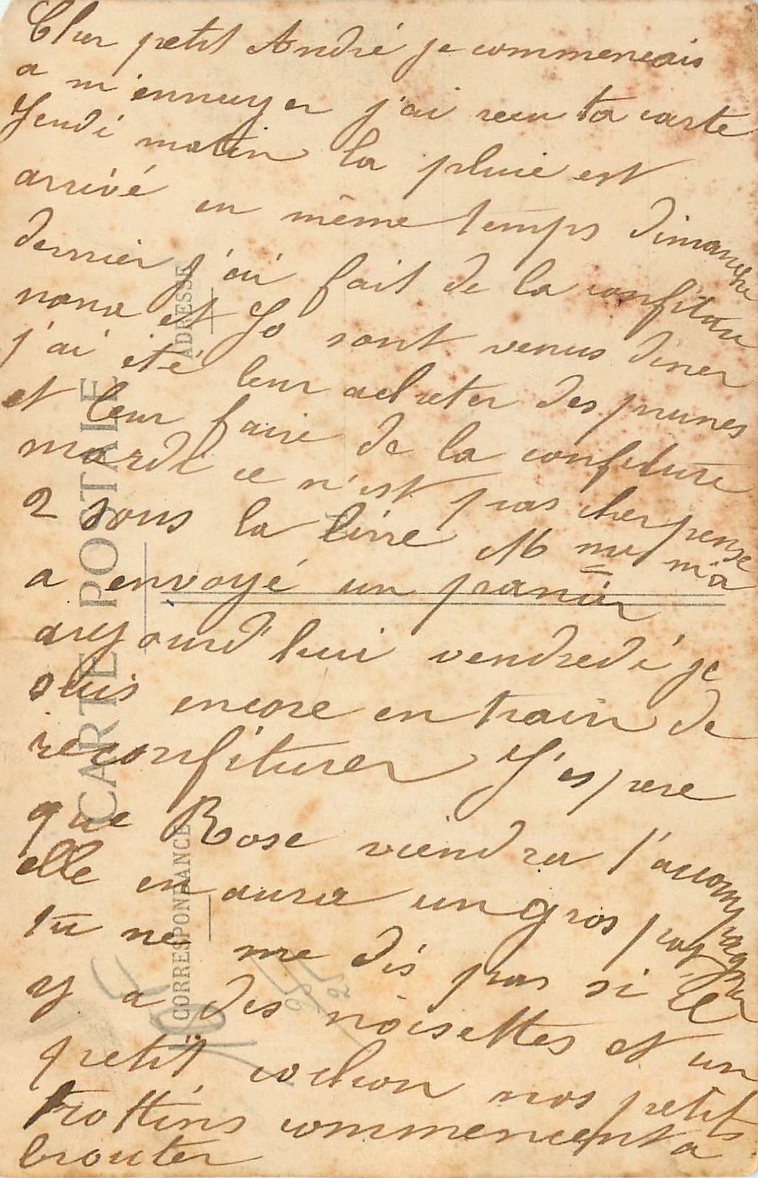 Versailles - Palais du Petit Trianon — éditeur anonyme, n° de série 927 — Verso