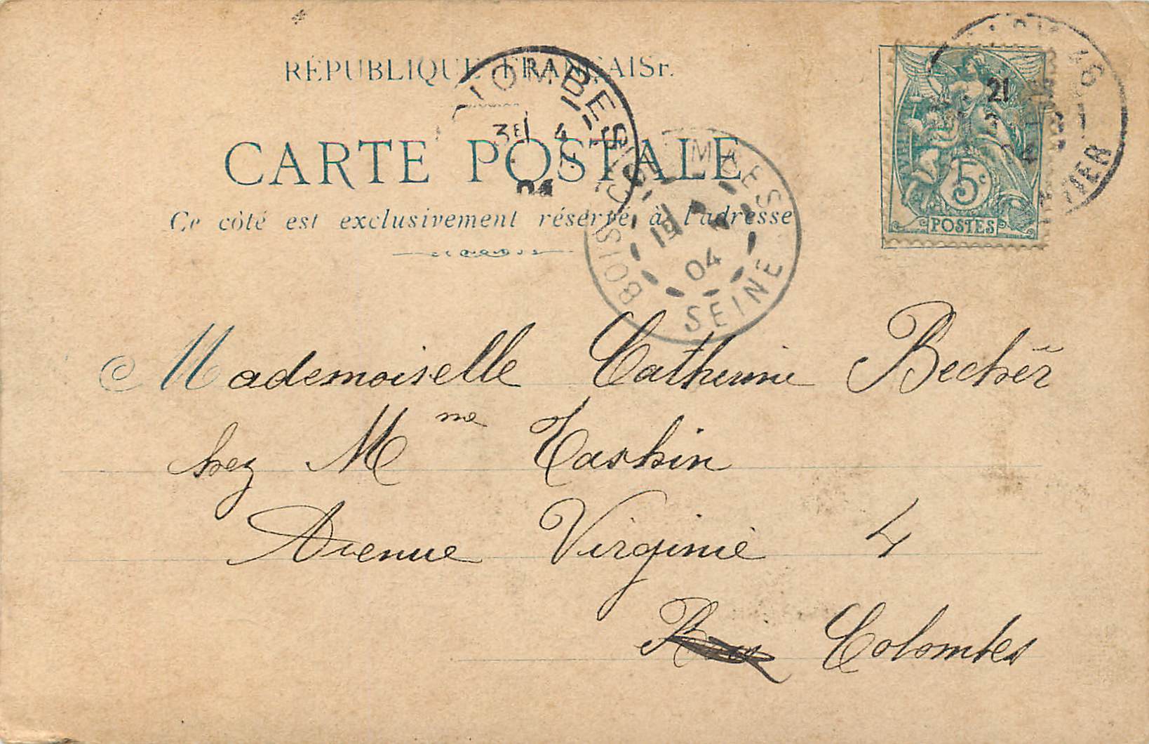 CPA Versailles le Chateau — Verso