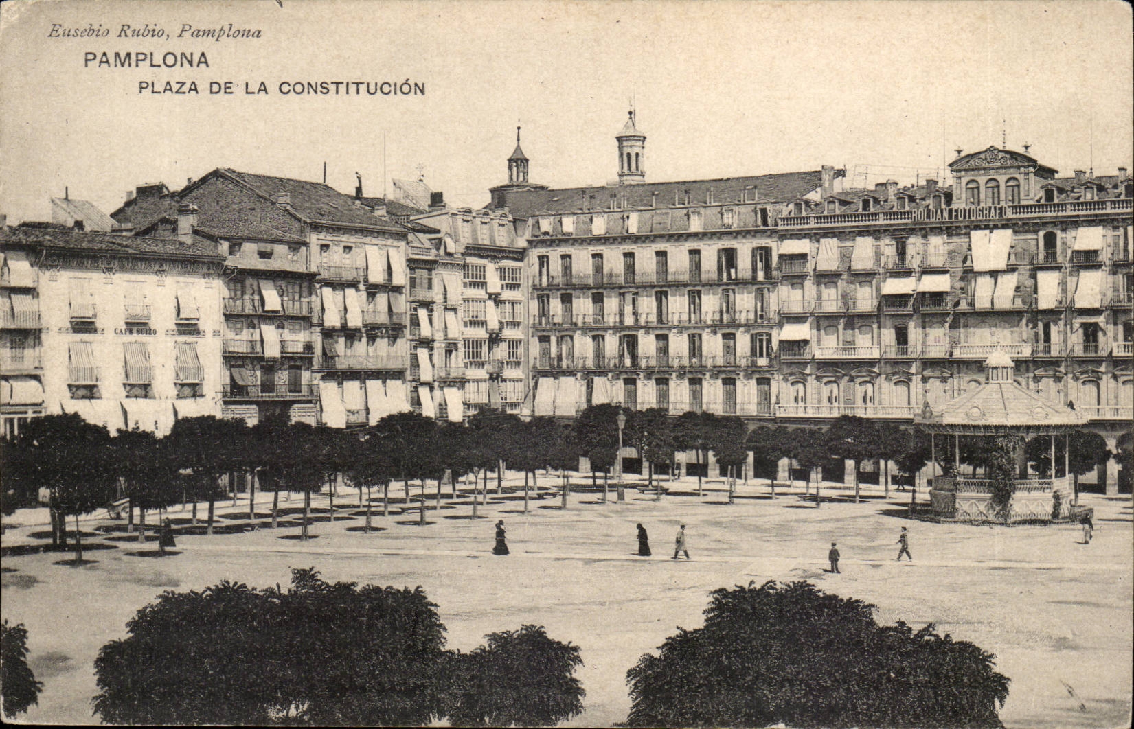 CPA Espagne Spain Espana Pamplona Plaza de la constitucion