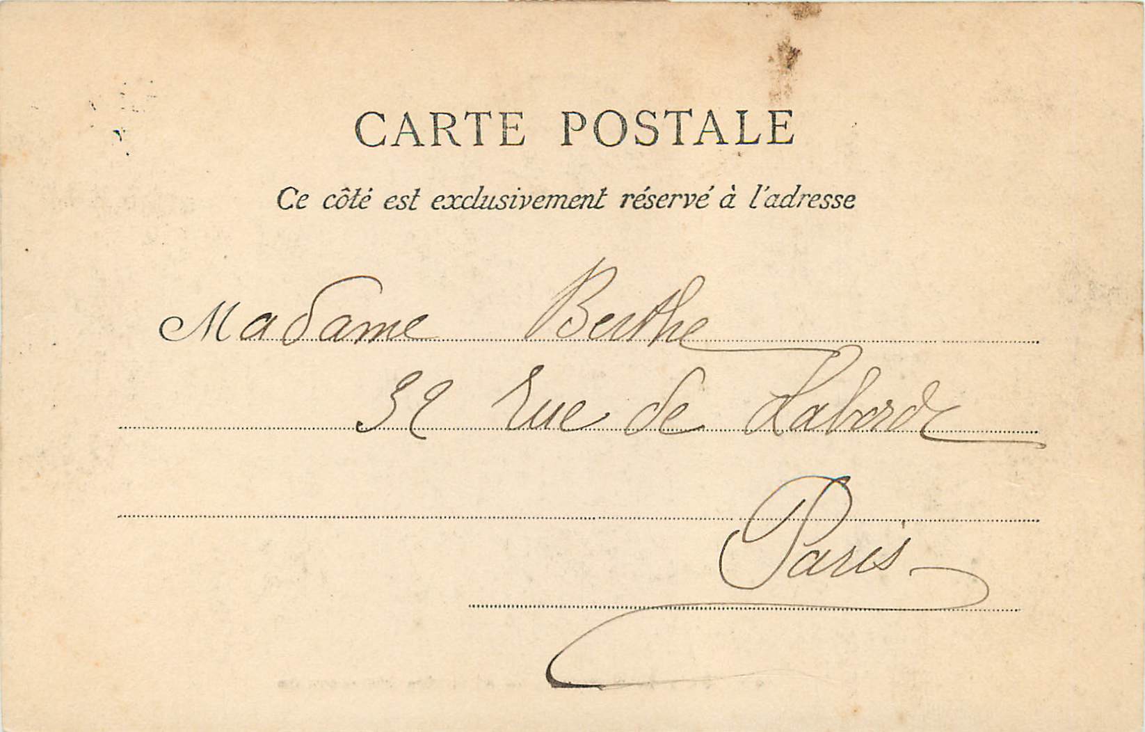 CPA Parc de Versailles Allee des Marmousets — Verso