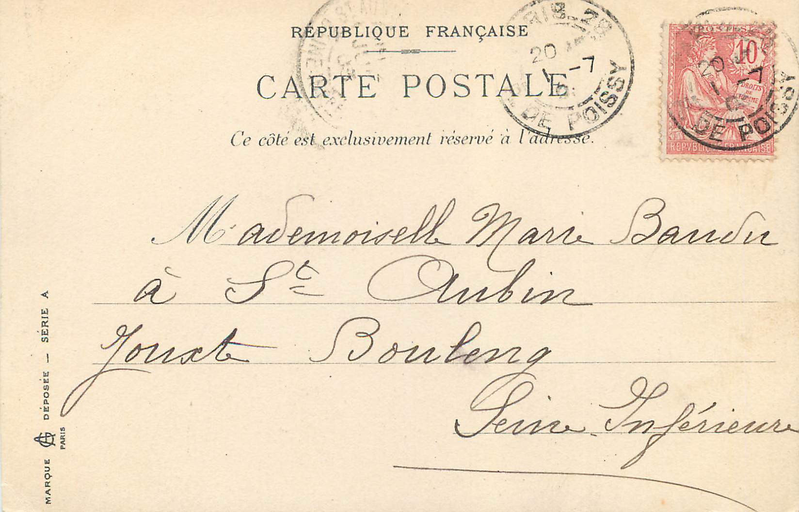 CPA Versailles Petit Trianon la Maison du Seigneur — Verso
