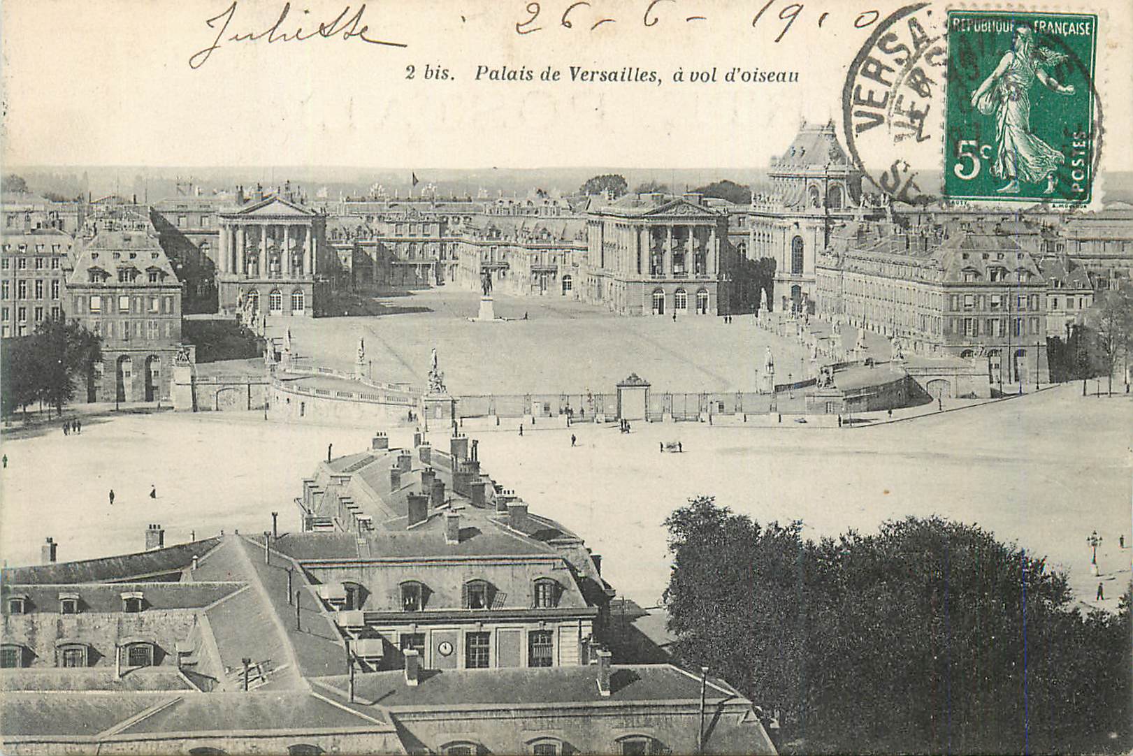 CPA Palais de Versailles a Vol d'Oiseau