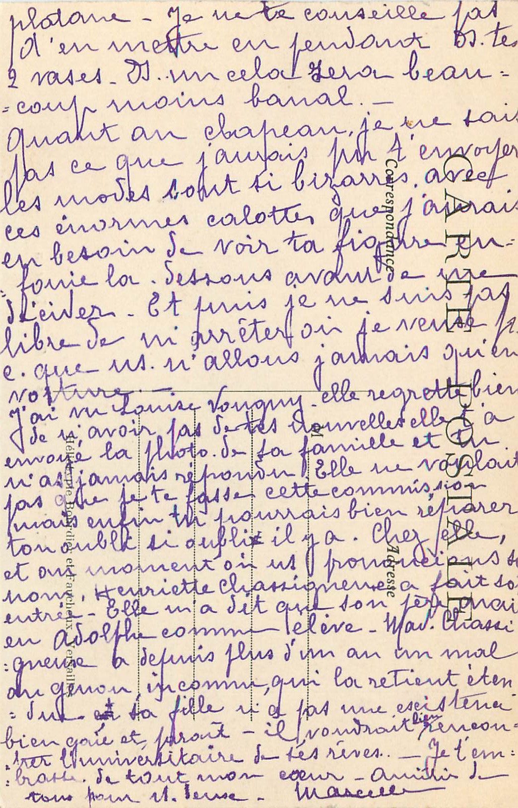 CPA Versailles Palais du Grand Trianon — Verso