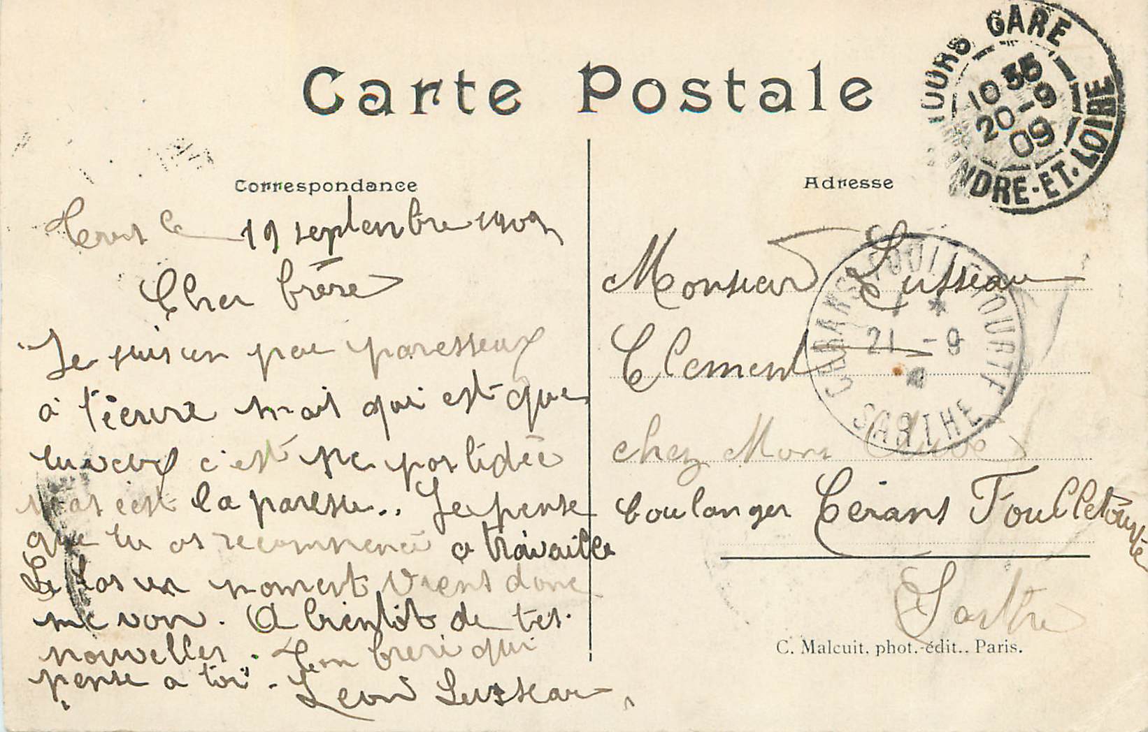 CPA Tours le Pont de Pierre et la Cathedrale — Rückseite