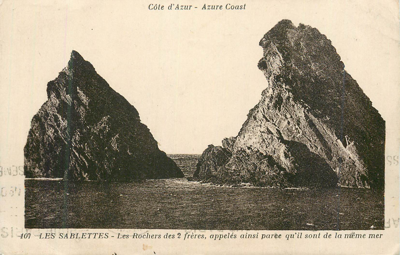 CPA Cote d'Azur les Sablettes les Rochers des 2 Freres