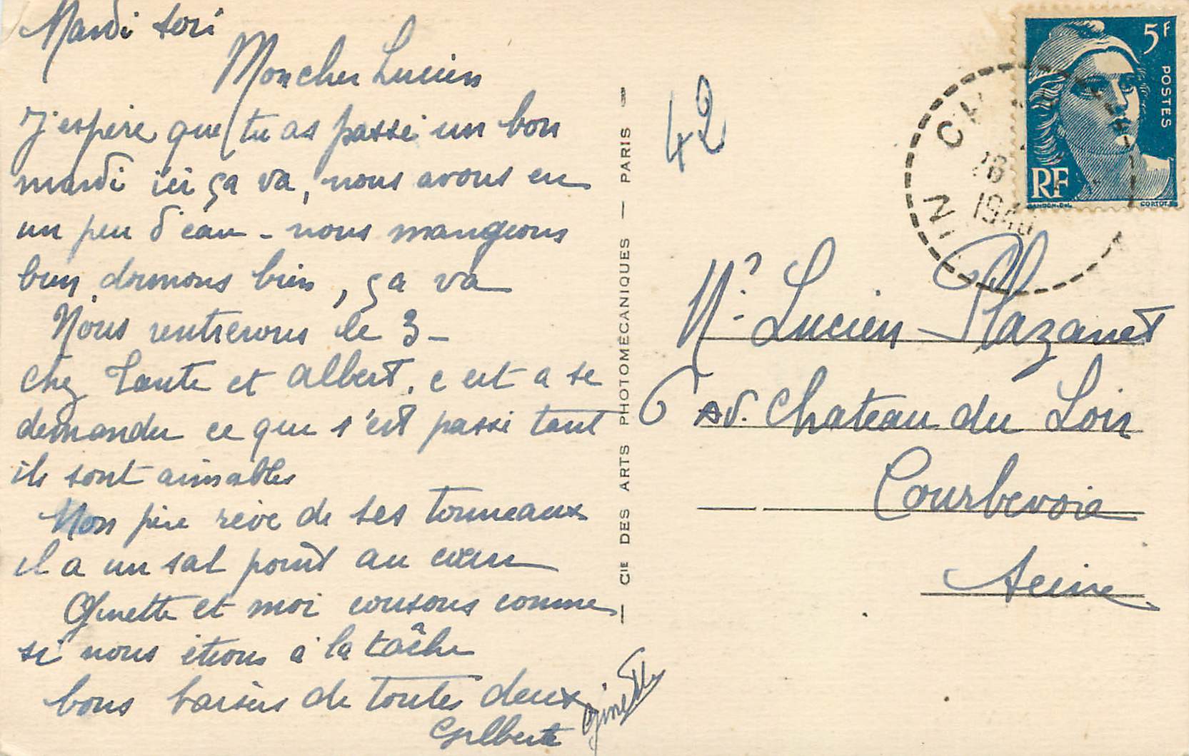 CPA Nevers la Loire vue prise des Petits Jardins — Rückseite