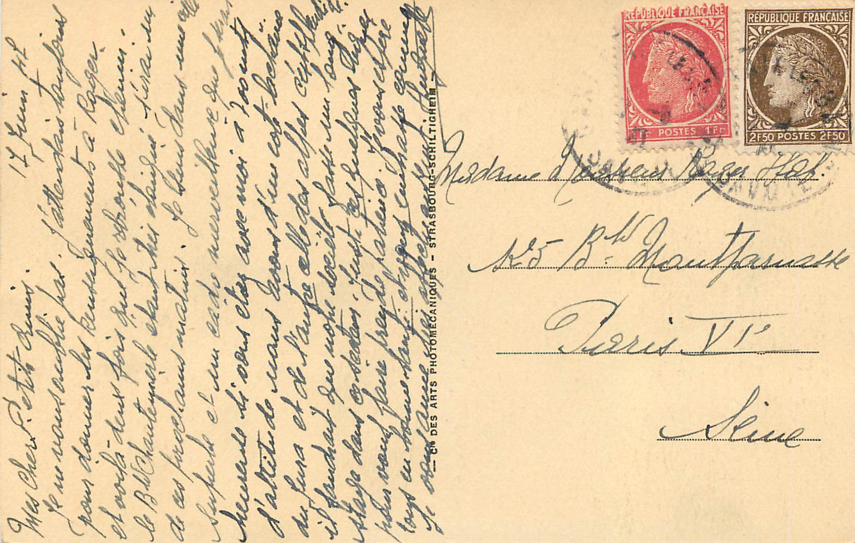 CPA Aix les Bains l'Hotel de Ville — Rückseite