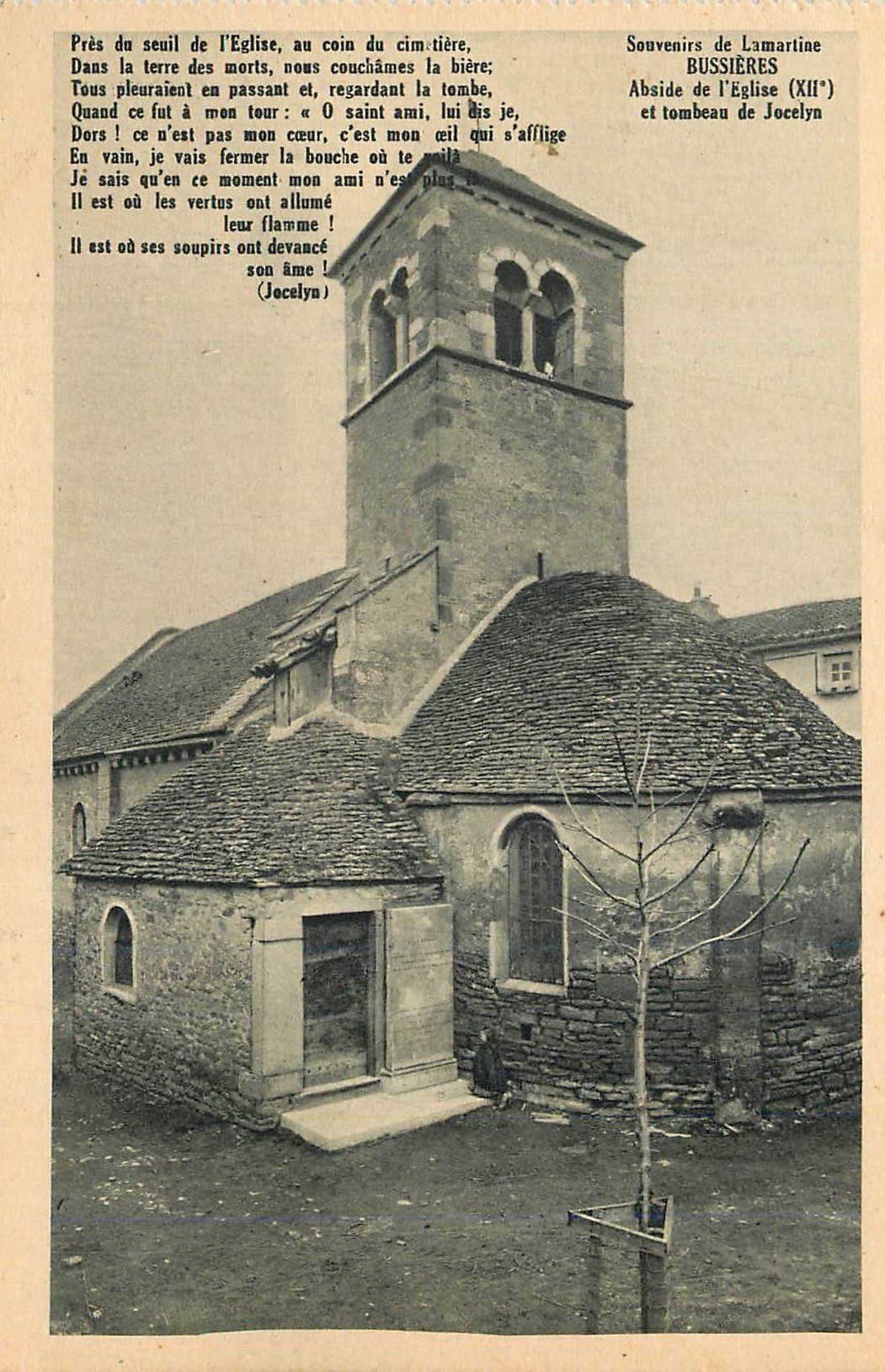 CPA Bussieres Souvenirs de Lamartine Abside de l'Eglise (XIIIe) et Tombeau de Jocelyn