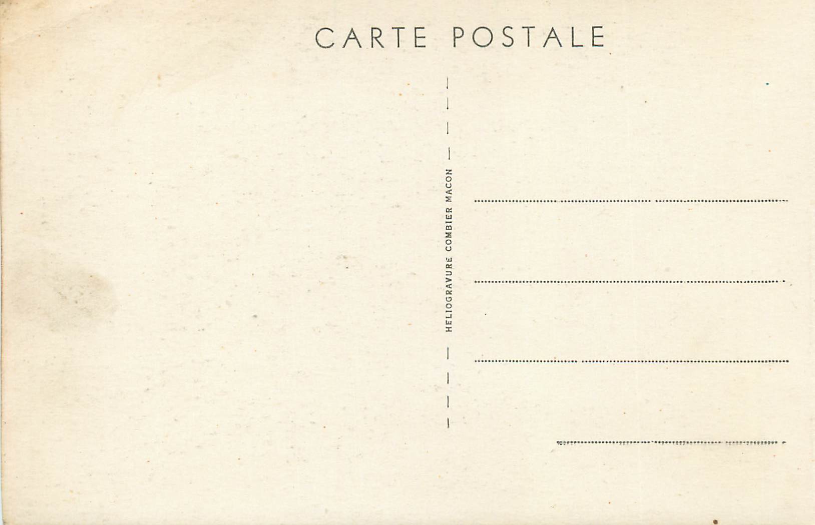 Maison natale de Lamartine — Rue des Ursulines — Héliogravure Combier, Macon — Rückseite