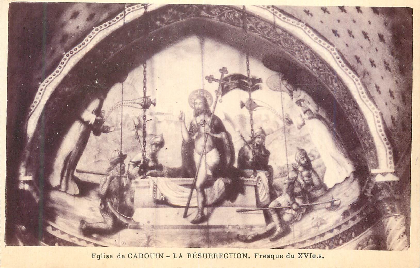 Kirche von Cadouin — Die Auferstehung — Fresko des 16. Jahrhunderts