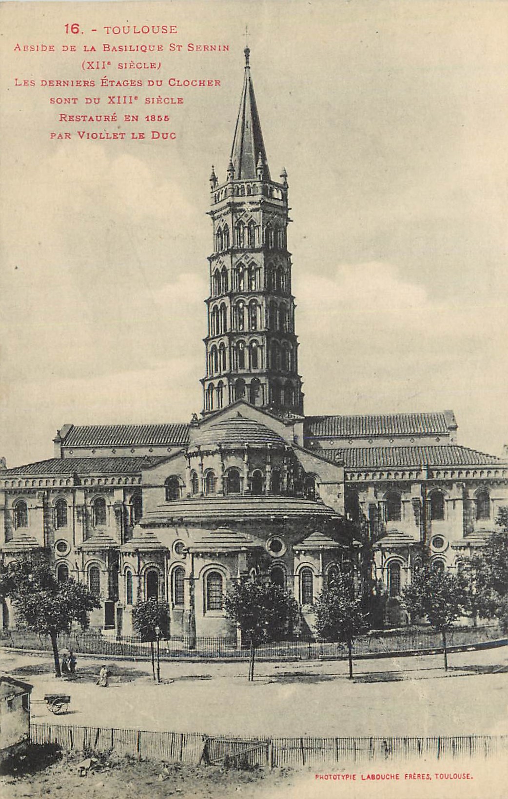 Toulouse — Apsis der Basilika Saint-Sernin — Phototypie Labouche Frères, Toulouse