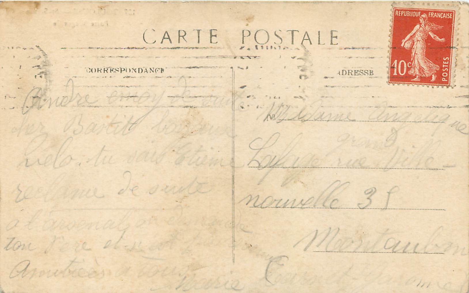 CPA Toulouse St Sernin Porte Miegeville — Verso