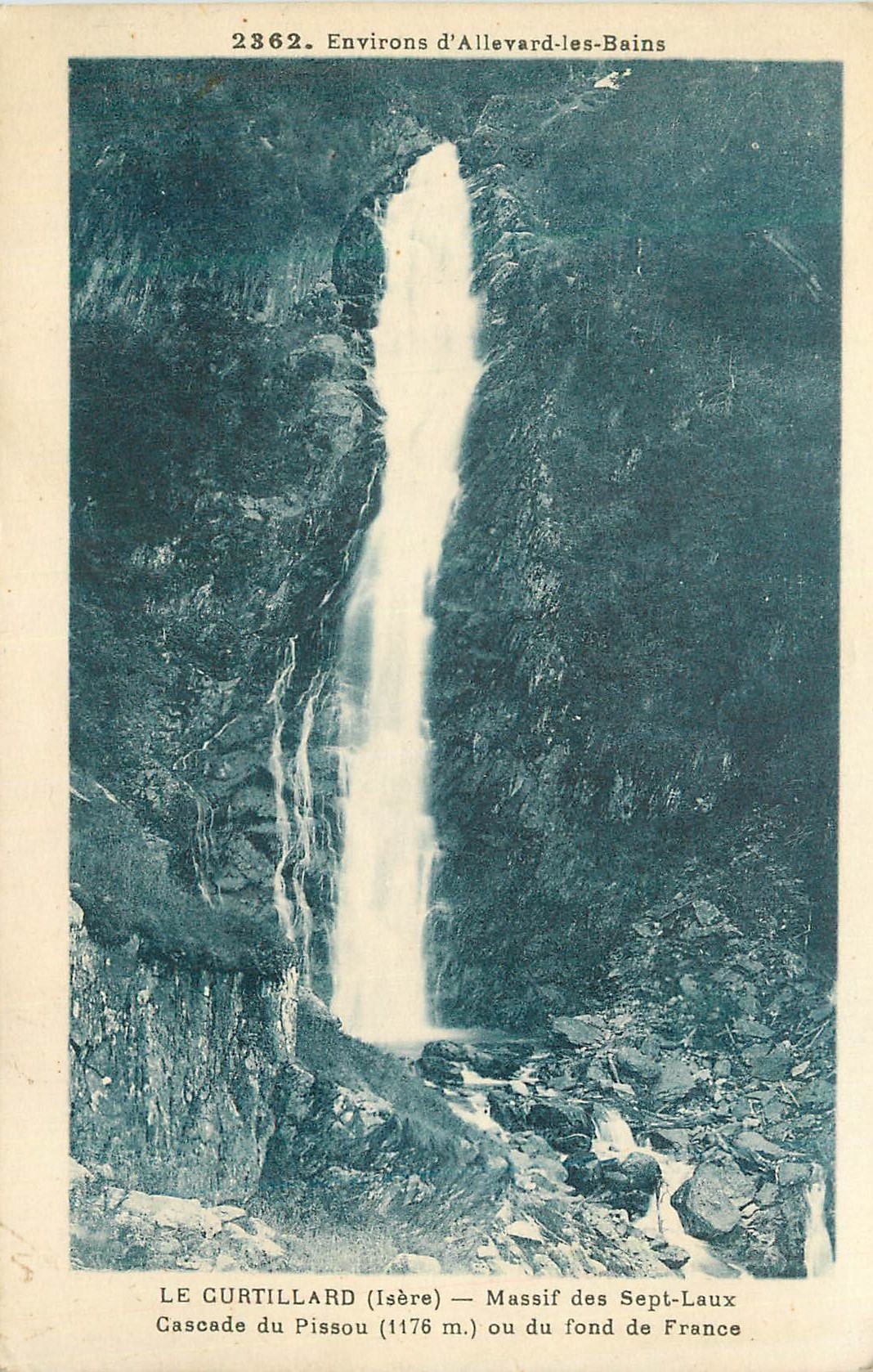 Wasserfall Pissou — Massiv der Sept-Laux (Isère) — Umgebung von Alleyard-les-Bains