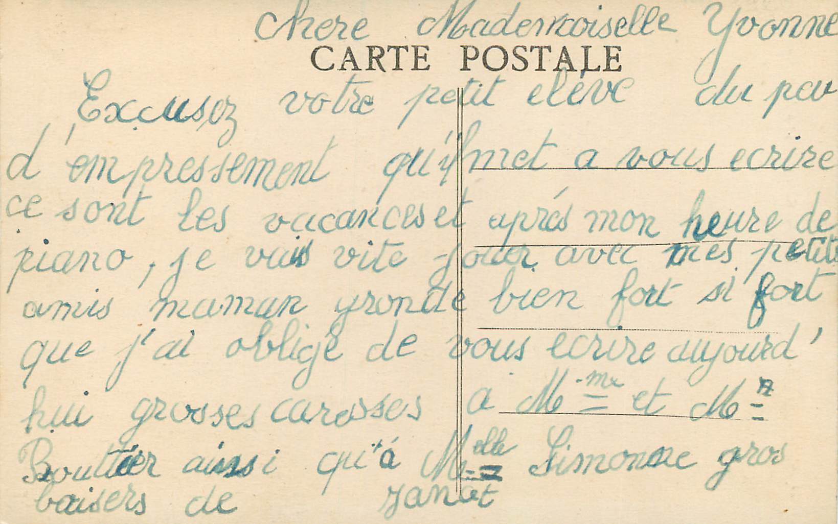CPA Bourgoin (Isere) — Rückseite