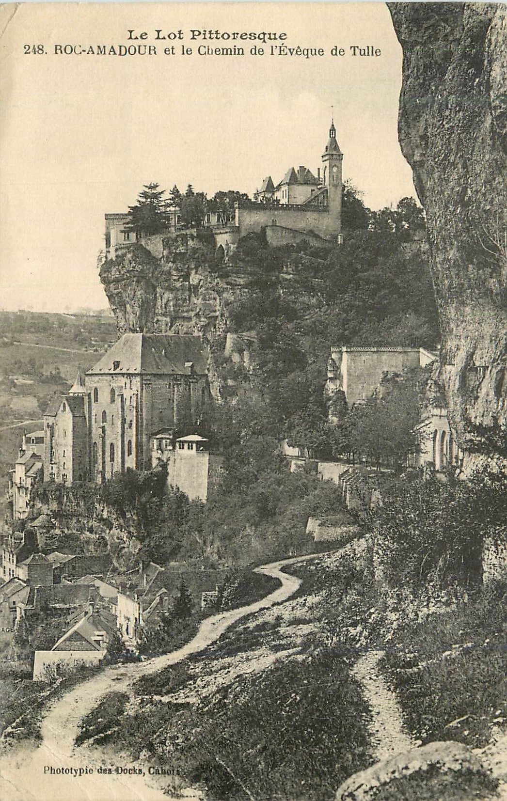 CPA Le Lot Pittoresque Roc Amadour et le Chemin de l'Eveque de Tulle