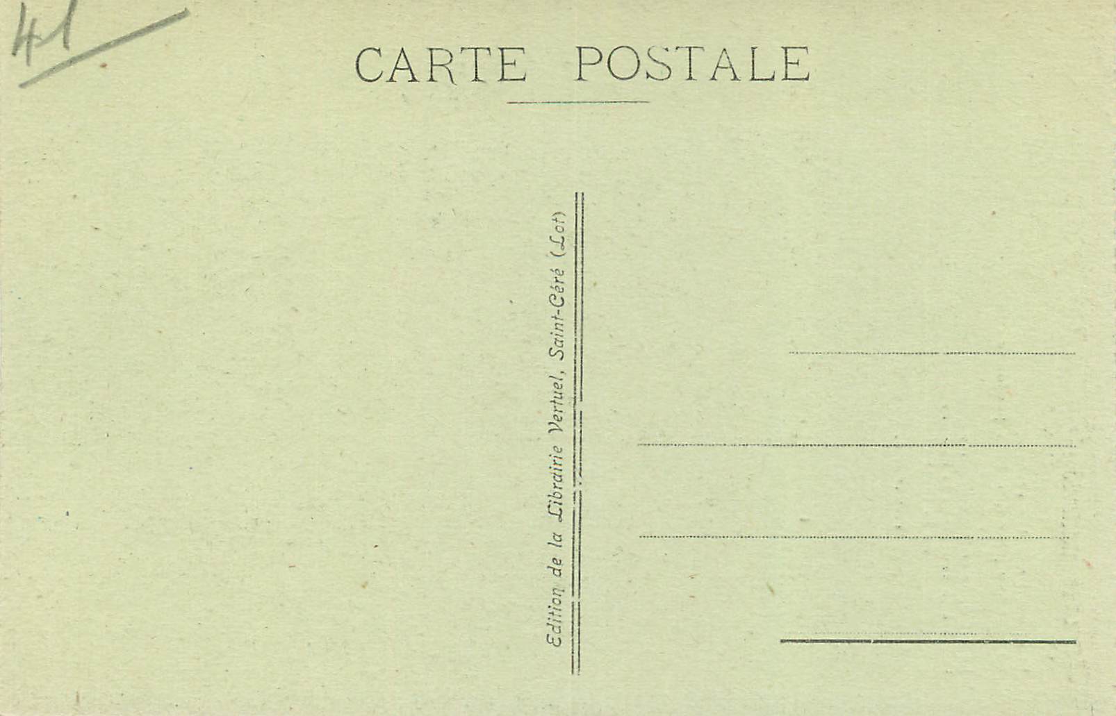 CPA Le Lot Illustre Rocamadour et Le Bruit des Ave Resonne — Back