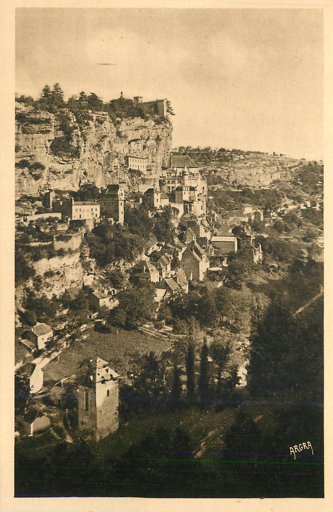 CPA Rocamadour vue Prise de la Route de Cahors