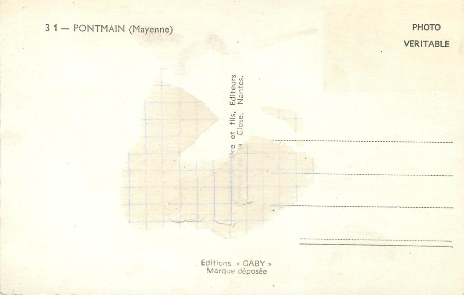 CPM Souvenir de Pelerinage de Pontmain (Mayenne) — Rückseite