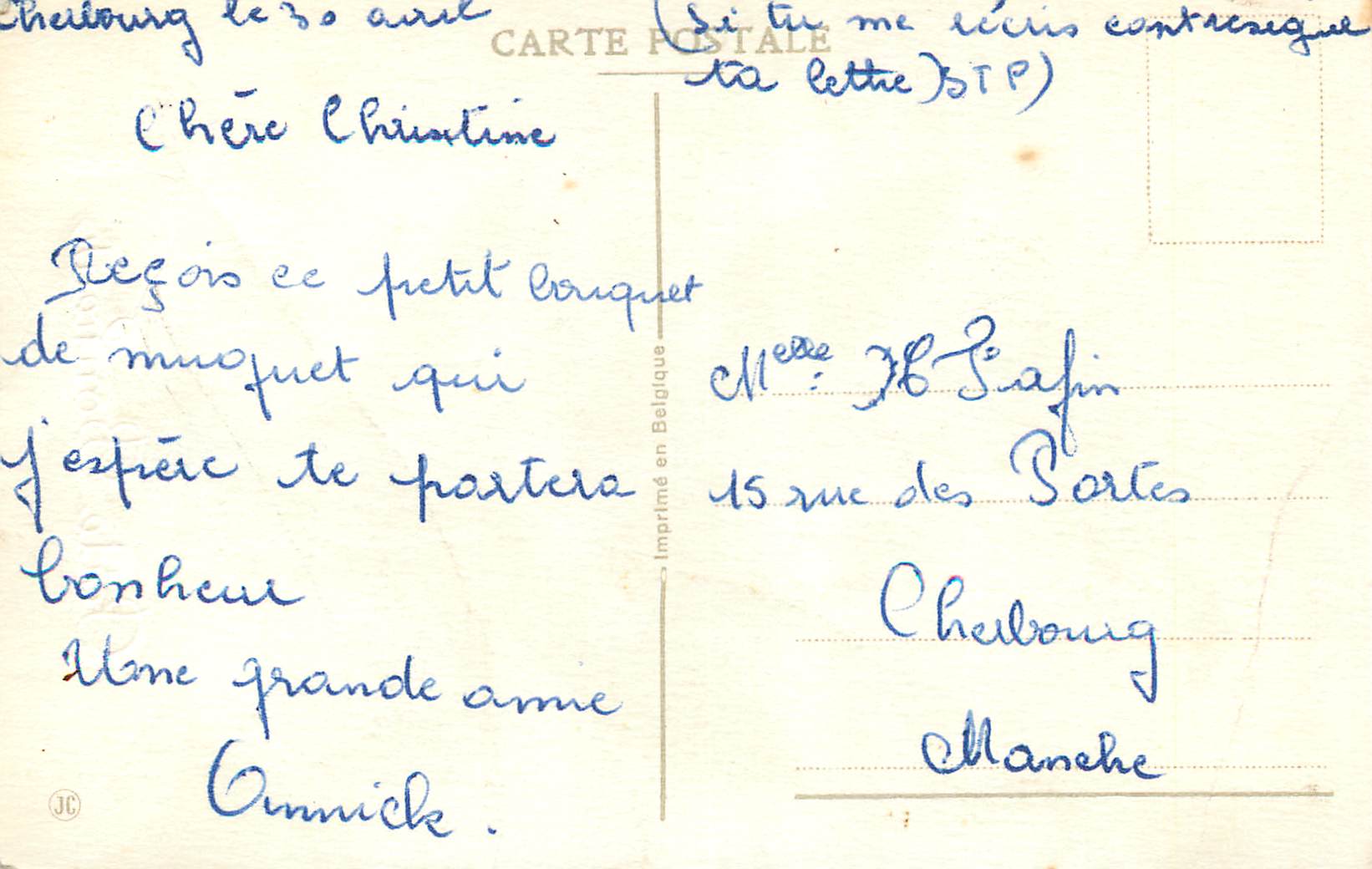 CPA Porte Bonheur  Muguet — Rückseite