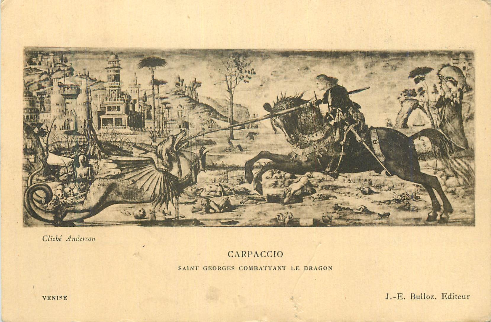 CPA Venise Carpaccio Saint Georges Combattant le Dragon