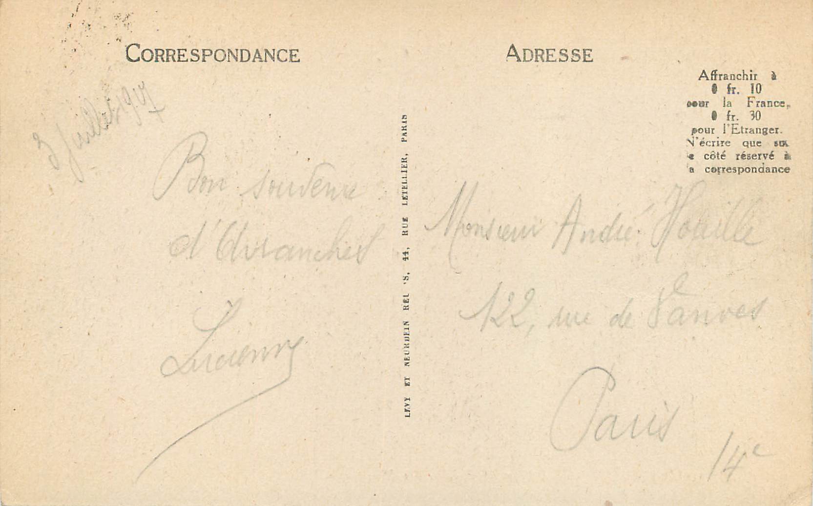 Avranches - Une Allée du Jardin des Plantes - LL — Rückseite