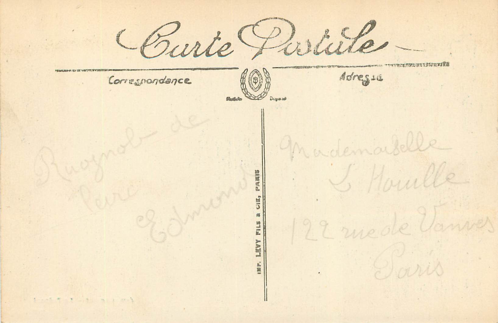 CPA Le Treport La Falaise et la Plage — Rückseite