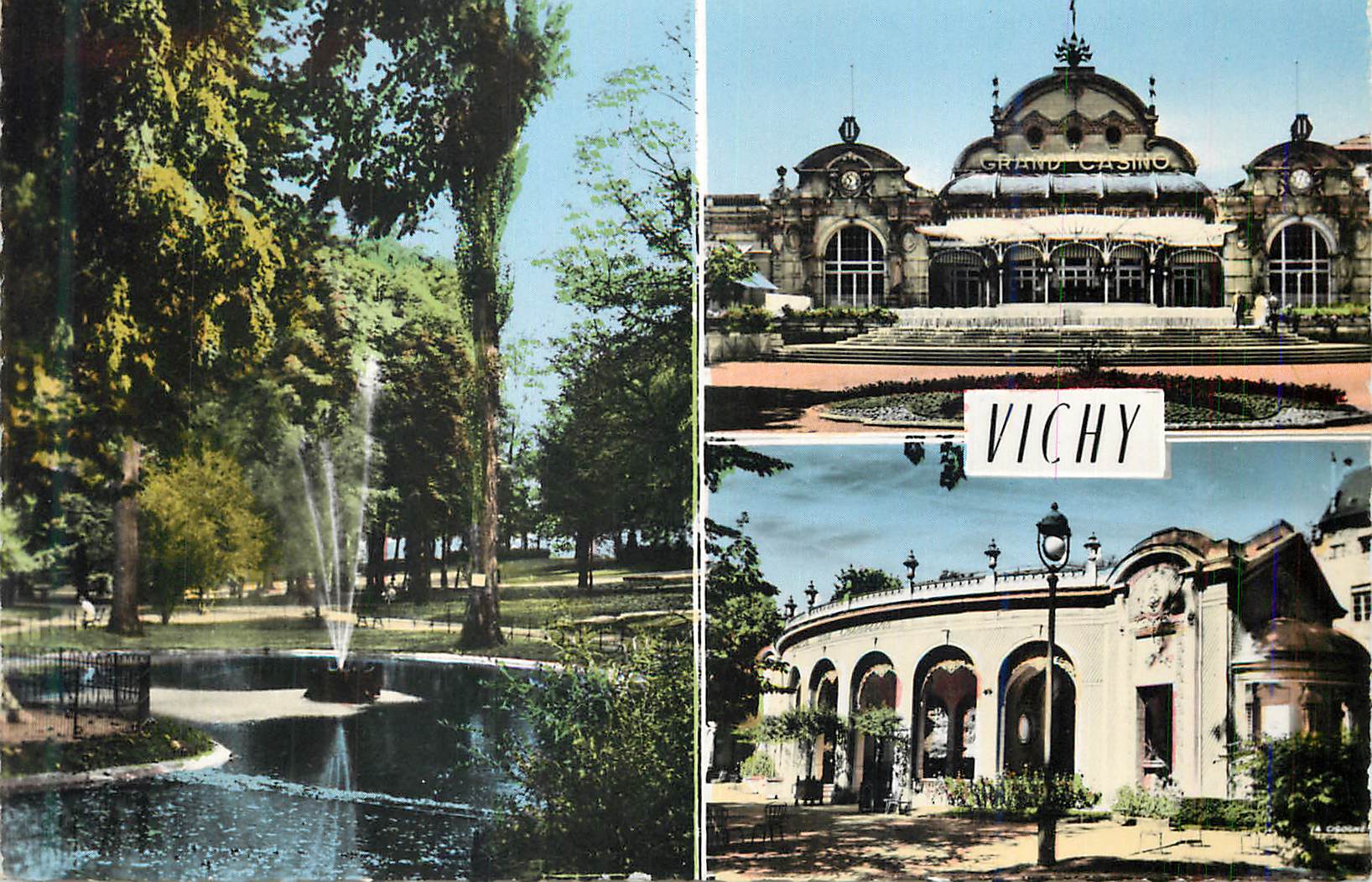 CPM Vichy (Allier) Un Bassin des Grands Parcs Casino Source des Celestins