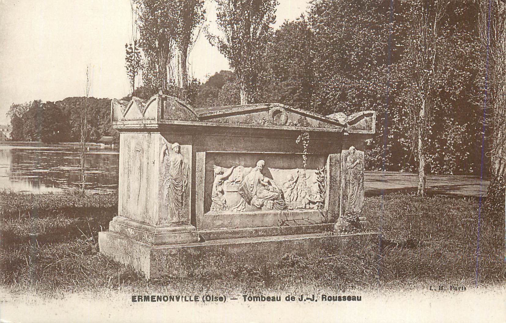 CPA Ermenonville Tombeau de J J Rousseau