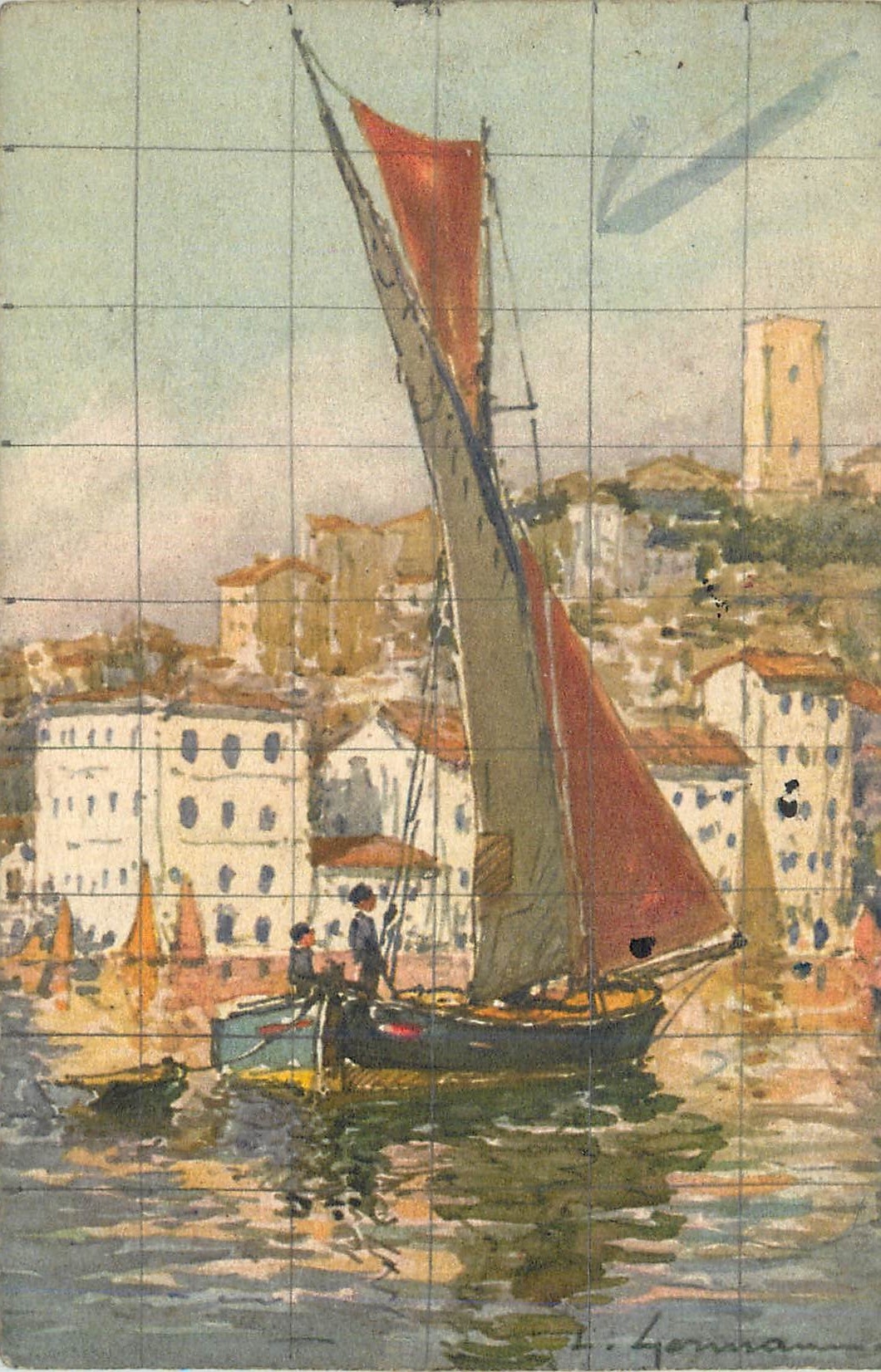 CPA Cannes (France) Bateau de peche