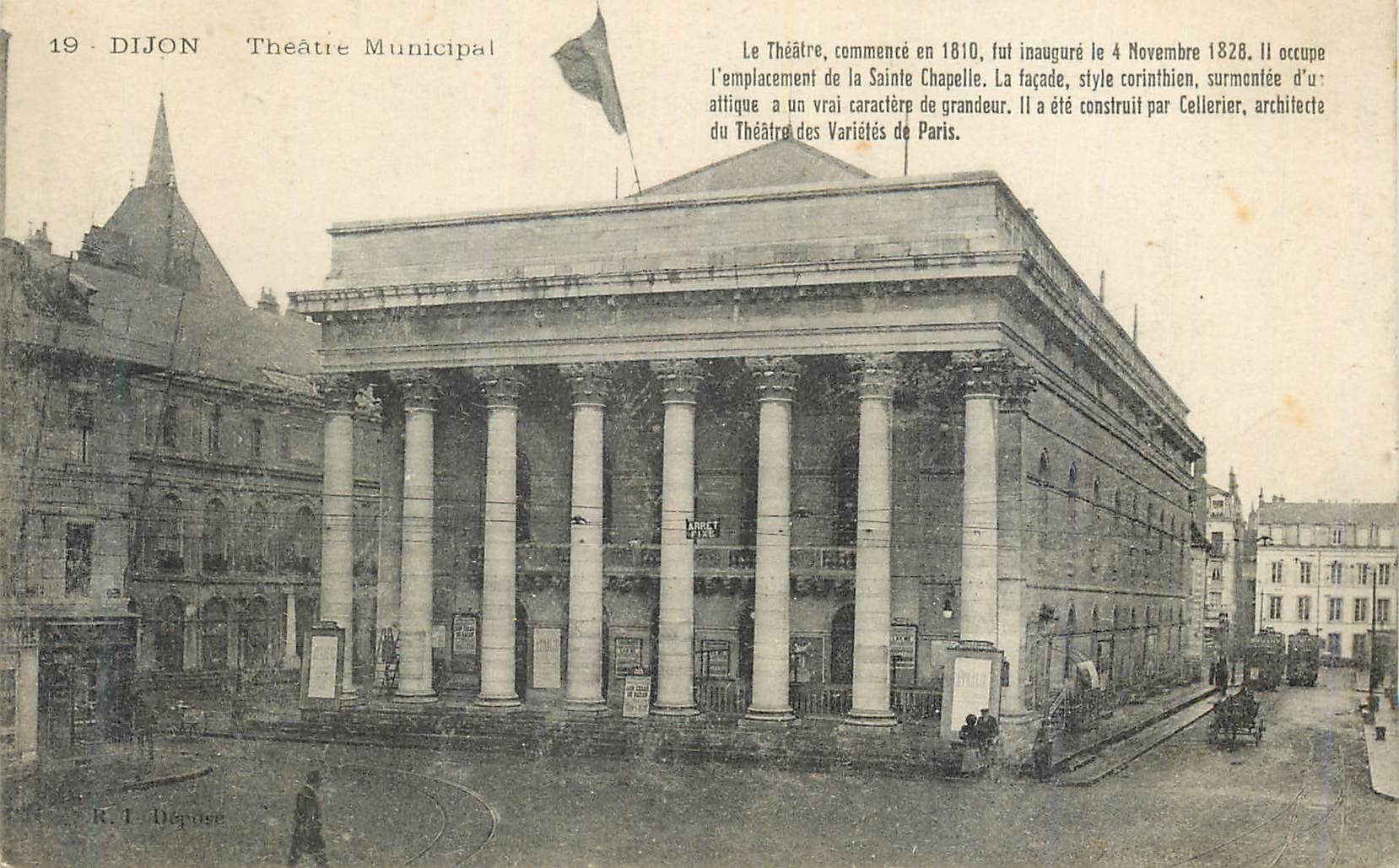 CPA Dijon Theatre Municipal Le Theatre Commence en 1810